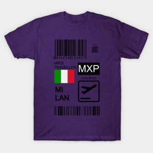 Milan Italy travel ticket T-Shirt